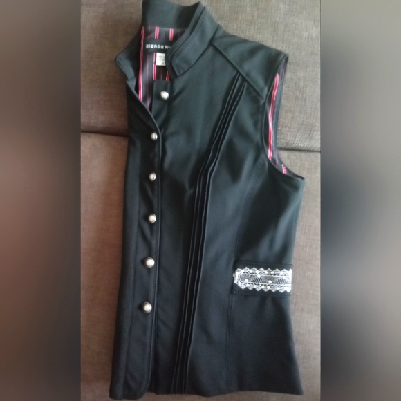 Bianca Nygard Military Look Black Vest 14 - Picture 6 of 7